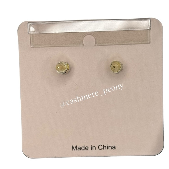 Rachael Zoe Gold Pendant Tear Drop Earrings - Picture 6 of 6